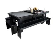 Mesa de Sinuca e Jantar com 4 Bancos - 2,20x1,20
