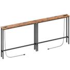 Mesa de sofá de console ELYKEN, pacote com 2 tomadas elétricas de 200 cm