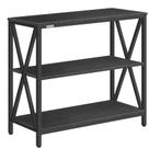 Mesa de sofá MAHANCRIS Industrial Console 3-Tier Black