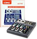 Mesa de som 4 canais Lelong LE-710 com BT e Phantom power Mesa de som 4 canais Lelong LE-710 com BT e Phantom power