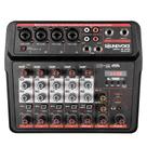 Mesa de som 6 canais interface soundvoice mc6bt bluetooth