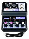 Mesa de som de 2 canais / interface de audio waldman podcast 2.0