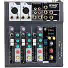 Mesa De Som Digital Mixer Usb 4 Canais Bluetooth Mp3 Player