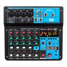 Mesa de som interface 6 canais mxt mx-6t usb 24 efeitos