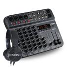 Mesa de Som Live 8 Canais Bluetooth USB Voik VMX08 Fone