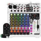 Mesa de som Taramps T0602 Player FX RGB 6 Canais Automotiva Controle Remoto 12V