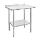Mesa de trabalho em aço inoxidável Hally 24x30in com prateleira NSF