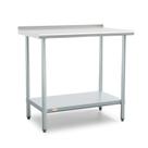 Mesa de trabalho HZEEMFG em aço inoxidável 91x61cm com Backsplash