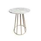 Mesa Decorativa Cônica GG Dourada Tampo Pinus