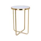 Mesa Decorativa em Metal Dourado com Espelho 60cm 18945 Mart