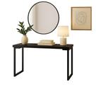 Mesa Decorativa Preta em Ferro e MDF