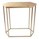 Mesa Decorativa Sextavada para Bolo Dourado Desmontável