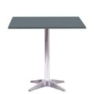 Mesa Delta em Alumínio 75 cm (Alt) Base em X Tampo MDP Quadrado 60 cm (Larg) x 2,50 cm (Alt) Grafito
