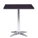 Mesa Delta em Alumínio 75 cm (Altura) com Tampo em MDP Quadrado 60 cm Preto
