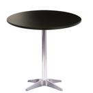 Mesa Delta em Alumínio 75 cm (Altura) com Tampo em MDP Redonda 70 cm Preto