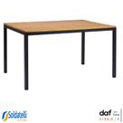 Mesa Denver Aço Preto 120cm Tampo Natural ou Mel - DAF Mobiliário
