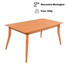 Mesa Denver em Madeira Maciça com Tampo Lâminado 180 x100- Amêndoa Mesa Denver em Madeira Maciça com Tampo Lâminado 180 x100- Amêndoa