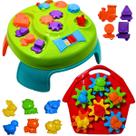 Mesa Didática Bebe 1 Ano kit Educativo Brinquedo Menino Menina Casa Fazendinha Casinha Bichinhos Pedagógico Crianças 12 Meses