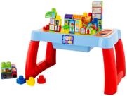 Mesa didatica infantil blocos de montar 40 peças - cotiplas