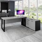 Mesa Dinâmica 1,70m c/ Armário e Cx de Tomadas Pés Metal F5