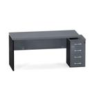 Mesa Diretora Com Pé Gaveteiro 04 Gavetas PE 40 Pandin 1,84 M Grafito e Preto Mesa Diretora Com Pé Gaveteiro 04 Gavetas PE 40 Pandin 1,84 M Grafito e Preto