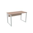 Mesa Diretora Tubular P25 Pandin 1,5x0,7 M Noce Naturale e Branco Mesa Diretora Tubular P25 Pandin 1,5x0,7 M Noce Naturale e Branco