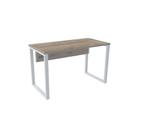 Mesa Diretora Tubular P25 Pandin 1,5x0,7 M Walnut e Branco Mesa Diretora Tubular P25 Pandin 1,5x0,7 M Walnut e Branco