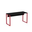 Mesa Diretora Tubular P25 Pandin 1,7 M Preto e Vermelho