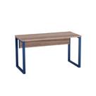 Mesa Diretora Tubular P25 Pandin 1,7 M Walnut e Azul Del Rey Mesa Diretora Tubular P25 Pandin 1,7 M Walnut e Azul Del Rey