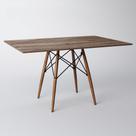 Mesa Dkr Eiffel Retangular Tampo de Madeira 120x75cm Amêndoa