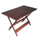 Mesa Dobrável 120x70 Madeira Maciça Bar Lanchonete Cor Café