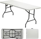 Mesa Dobrável 180cm Retangular para Jardim Churrasco e Eventos