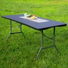 Mesa Dobrável 180cm Retangular para Jardim Churrasco e Eventos