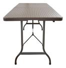 Mesa Dobravel 180x72 Cm Rattan Compacta Tipo Maleta