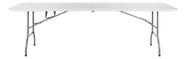 Mesa Dobravel 244x74 Cm Plastico Branca Compacta Tipo Maleta