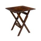 Mesa Dobrável 60x60cm em Madeira Maciça para Bar e Restaurante Imbuia - i9