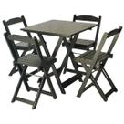 Mesa Dobrável 70x70 Com 4 Cadeiras De Madeira Dobrável Retrátil Mesa Dobrável 70x70 Com 4 Cadeiras De Madeira Dobrável Retrátil