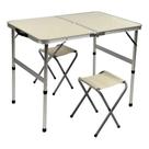 Mesa Dobrável Aluminio Tipo Maleta com 2 Banquetas