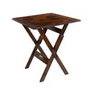 Mesa Dobravel Bares 70x70 Madeira Reforçada Premium Imbuia / Liso