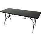 Mesa Dobrável Camper Preta Kala 180 Cm Mesa Dobrável Camper Preta Kala 180 Cm