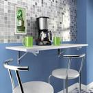 Mesa Dobrável com MDF Branco 90x35 e Suporte dobrável