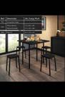 Mesa dobravel com mocho preta 4 banquetas