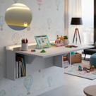 Mesa Dobrável com Nichos com Led Neon Quente 78,5cm Branco