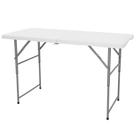Mesa Dobrável Cusco Tampo Branco Base Aço 122cm - 76596 Mesa Dobrável Cusco Tampo Branco Base Aço 122cm - 76596