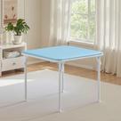 Mesa Dobrável de Atividades para Crianças VECELO, com Tampo Acolchoado Ultra Macio, 1 Peça, Azul e Branco