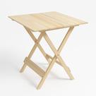 Mesa Dobrável de Madeira Pinus 60 x 60 cm Pronta para Uso p Varanda, Churrasco e Camping