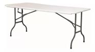 Mesa Dobrável De Metal E Plástico 74x75x183cm Para Camping