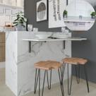 Mesa Dobrável De Parede 90x39cm Multiuso Cozinha Sala Escritorio