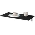 Mesa Dobrável de Parede Cozinha Escritório Slim Suspensa 120x45 BP Preto Fosco - Lyam Decor