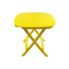 Mesa Dobrável De Plástico Resistente Amarela Mesa Dobrável De Plástico Resistente Amarela